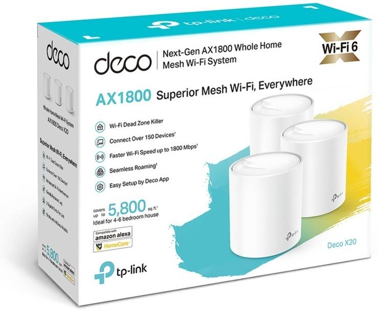 Komplexní Wi-Fi systém TP-Link Deco X20 (3 ks) bílý