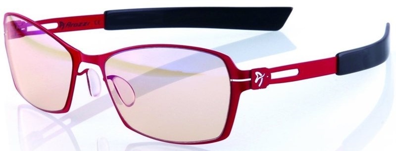 Počítačové brýle Arozzi VISIONE VX-500, jantarová skla černé/červené