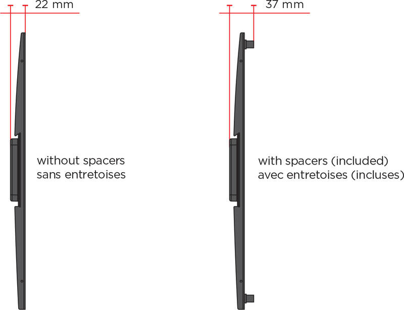 Držák TV Meliconi Flatstyle ES800 pevný, pro úhlopříčky 50" až 82", nosnost 60 kg černý Meliconi Flatstyle ES800