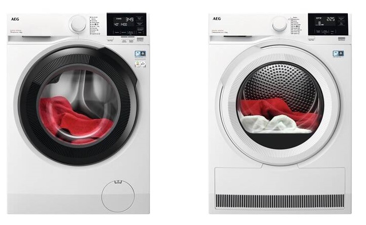 Set pračka AEG LFR61844BC, bílá + sušička prádla AEG TR818A2C, bílá