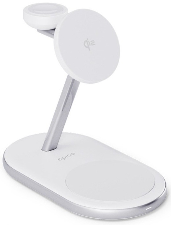 Bezdrátová nabíječka Epico UltraBase Qi2 3in1 Mag+ bílá