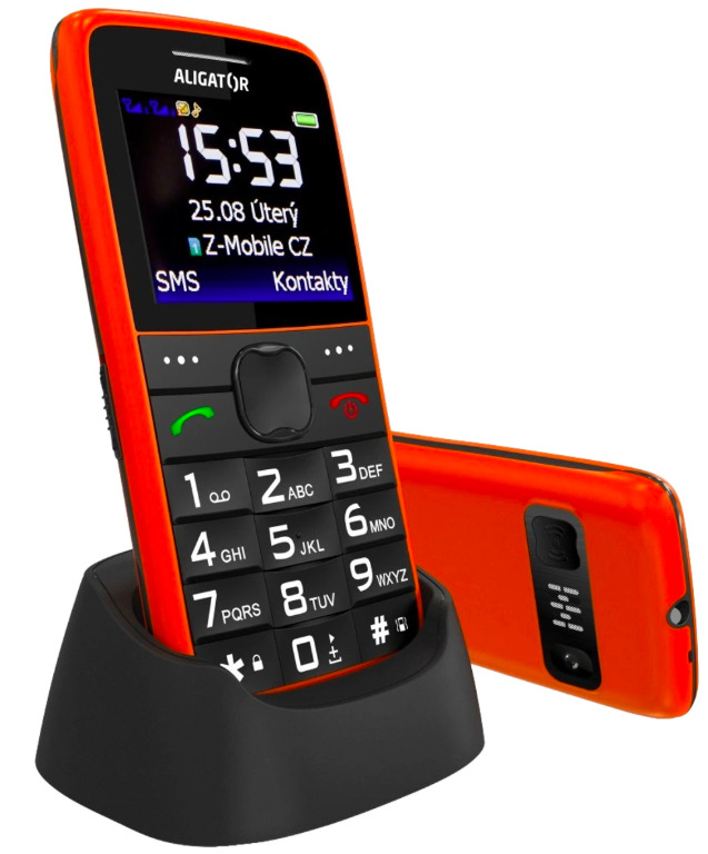 Mobilní telefon Aligator A675 Senior oranžový Mobilní telefon Aligator A675 Senior - oranžový