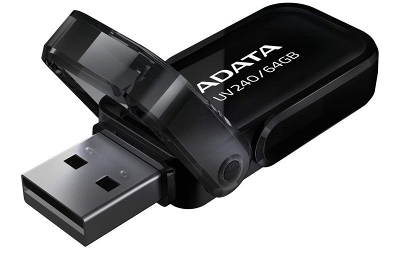 USB Flash ADATA Dash Drive UV240 64GB černý Flash USB ADATA Dash Drive UV240 64GB USB 2.0 poskytuje software Backup ToGo