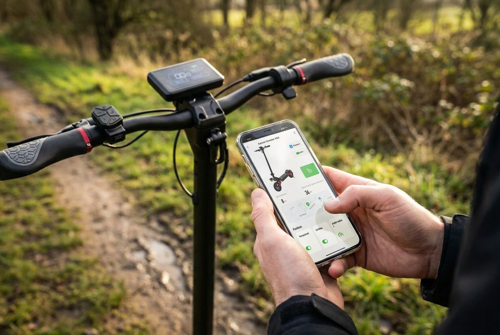 Elektrická koloběžka Sencor Scooter X50 OFF-ROAD černá Mobilní aplikace k elektrické koloběžce Sencor Scooter X50 OFF-ROAD