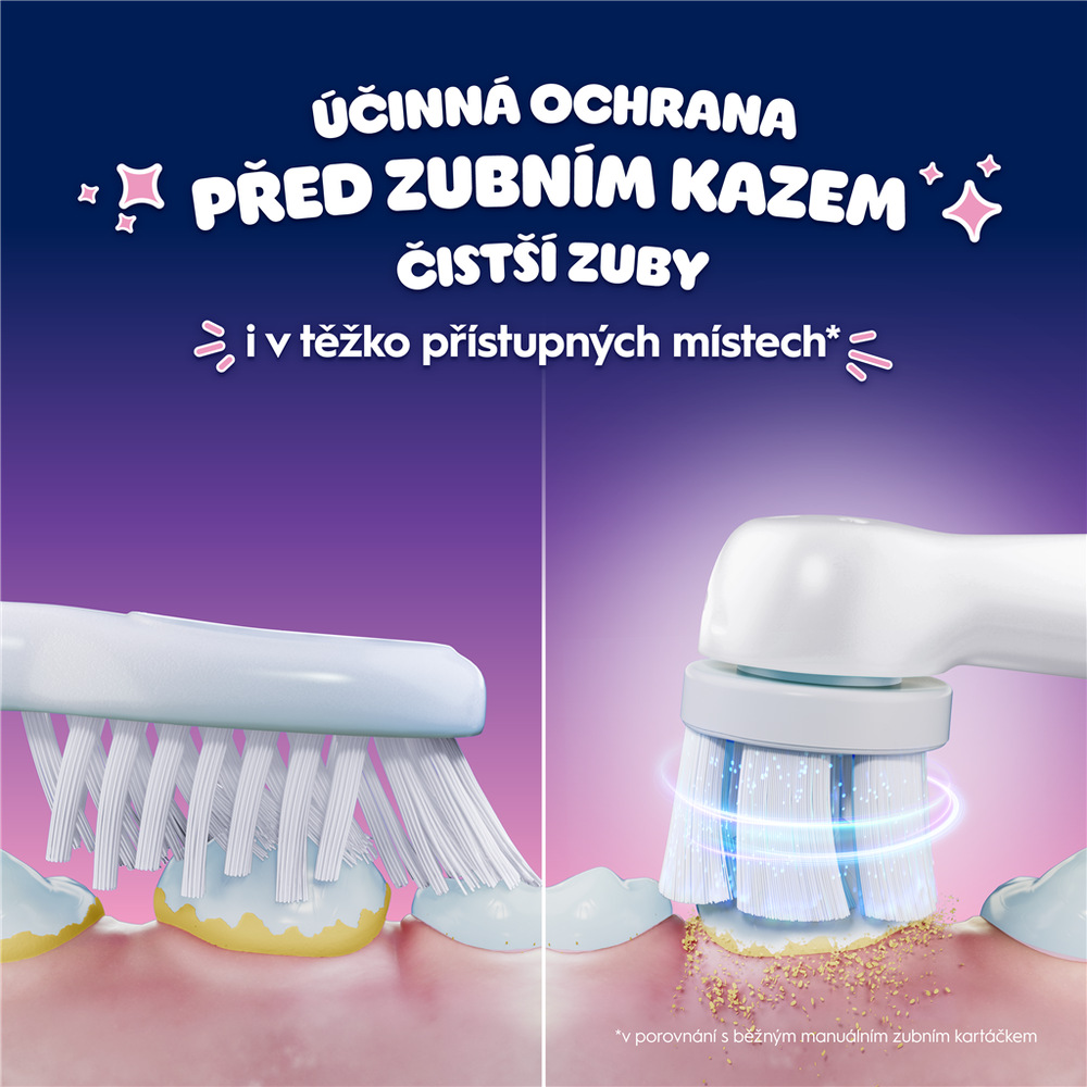 Zubní kartáček Oral-B iO Kids Disney Stitch Angel ve srovnání s manuálním
