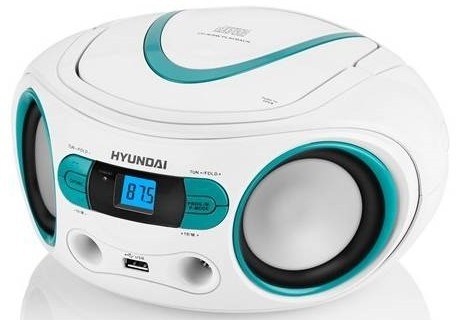 Radiopřijímač s CD Hyundai TRC 533 AU3WBL bílý/modrý