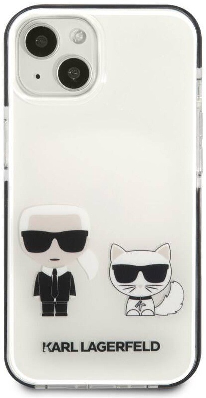 Kryt na mobil Karl Lagerfeld Karl and Choupette na Apple iPhone 13 bílý