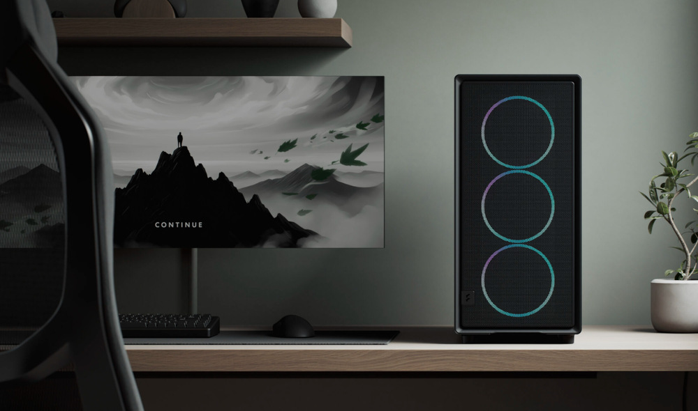 Case FRACTAL DESIGN Epoch XL TG RGB Clear Tint bílá FRACTAL DESIGN Epoch XL Solid má tři předinstalované ventilátory