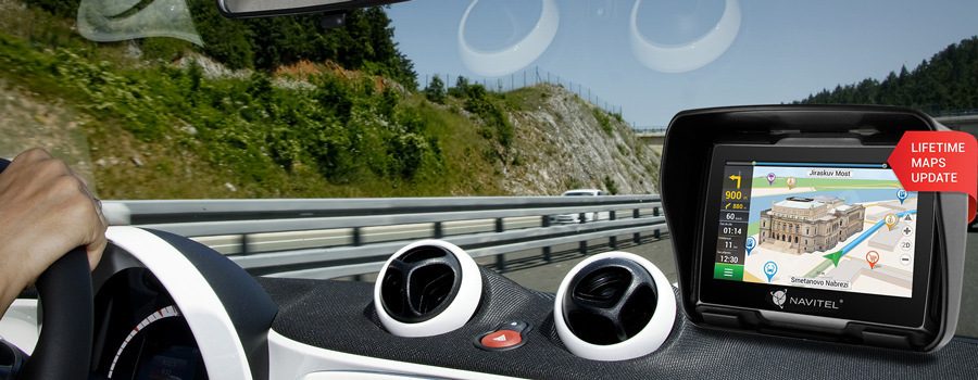Navigační systém GPS NAVITEL G550 MOTO černá