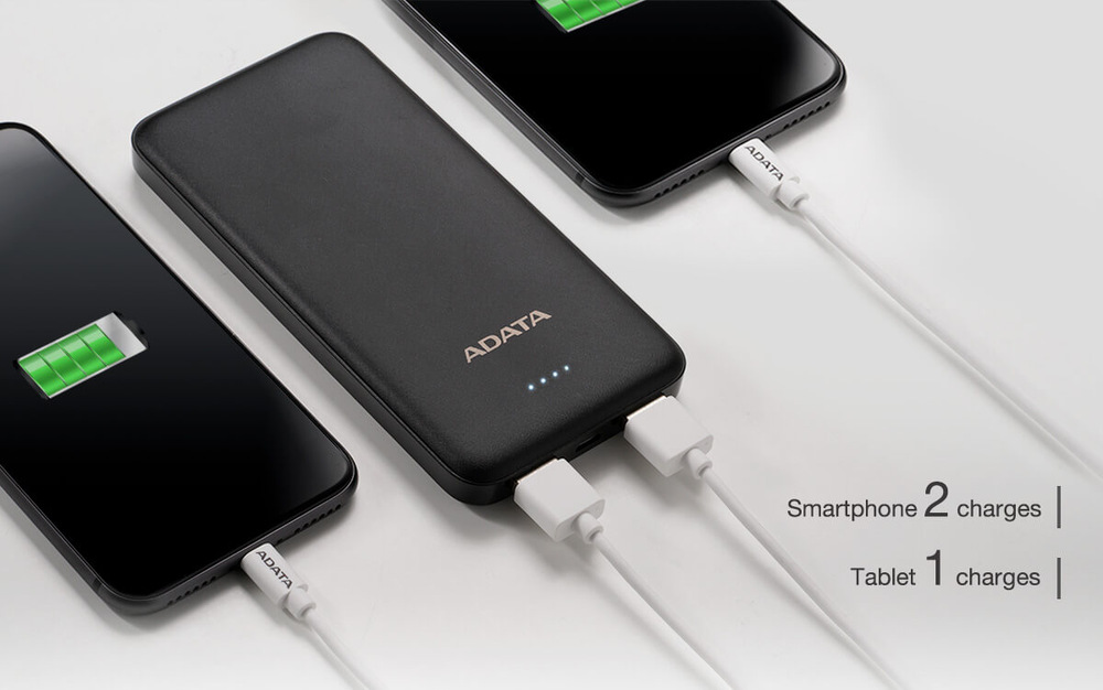 Powerbanka ADATA AT10000, 10000mAh černá Powerbanka ADATA AT10000, 10000mAh černá