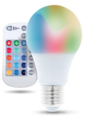 Žárovka LED Forever klasik, E27 RGB 9W s dálkovým ovládáním