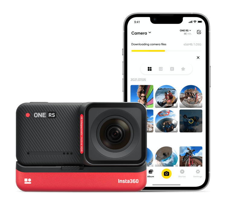 Outdoorová kamera Insta360 ONE RS (Twin Edition) černá