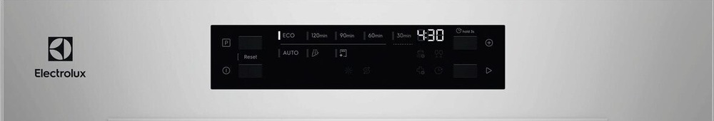 Myčka nádobí Electrolux Série 600 E62SD201SX nerez Ovládací panel myčky Electrolux E62SD201SX série 600