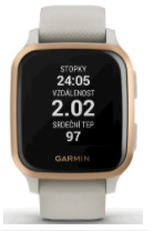 Chytré hodinky Garmin Venu Sq Music - Slate/Green Band