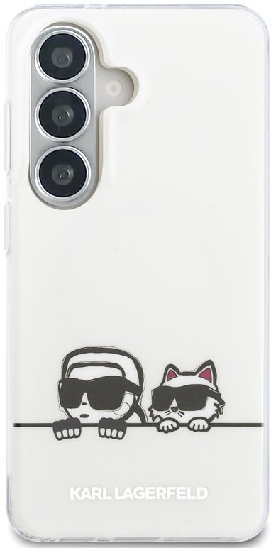 Kryt na mobil Karl Lagerfeld IML K&CH Peekaboo Logo Magnetic na Samsung Galaxy S26+ v bílém designu