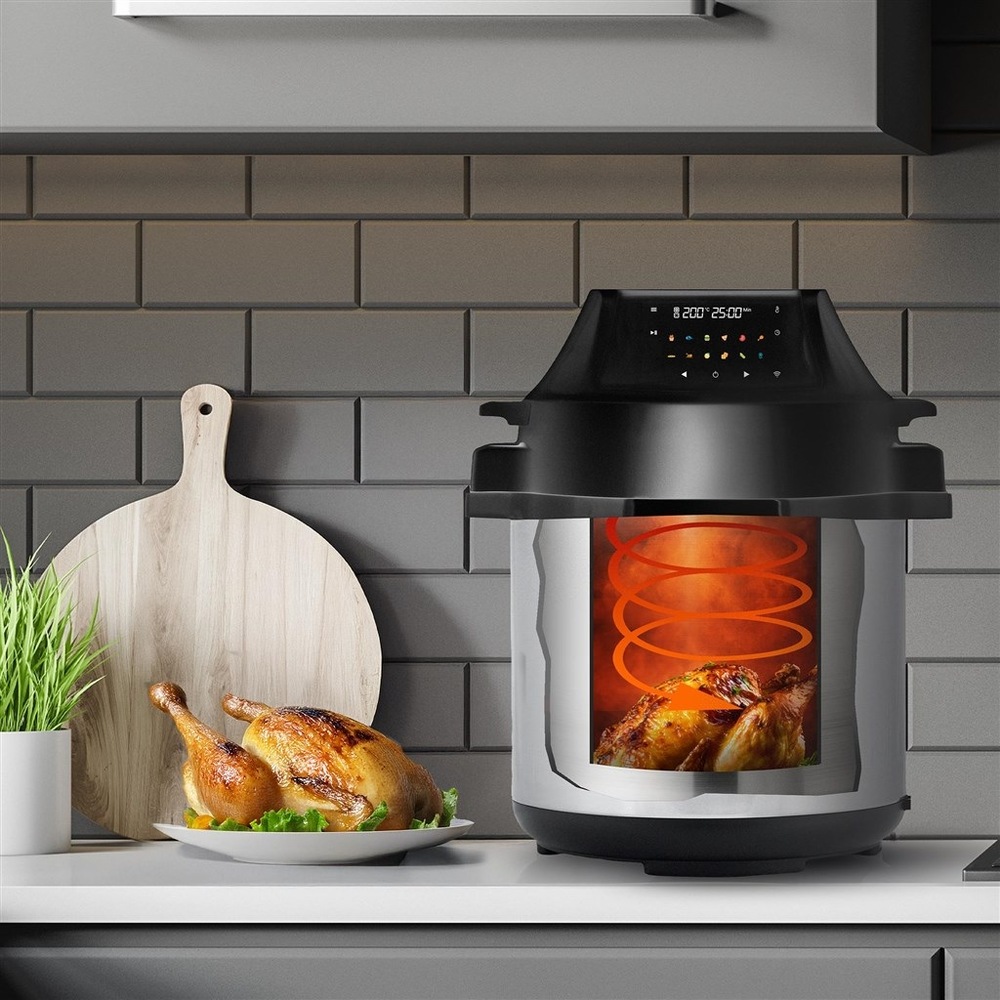 Multifunkční tlakový hrnec Tesla EliteCook K70 Wi-Fi Duo černý/nerez Multifunkční tlakový hrnec Tesla EliteCook K70 Wi-Fi Duo černý/nerez