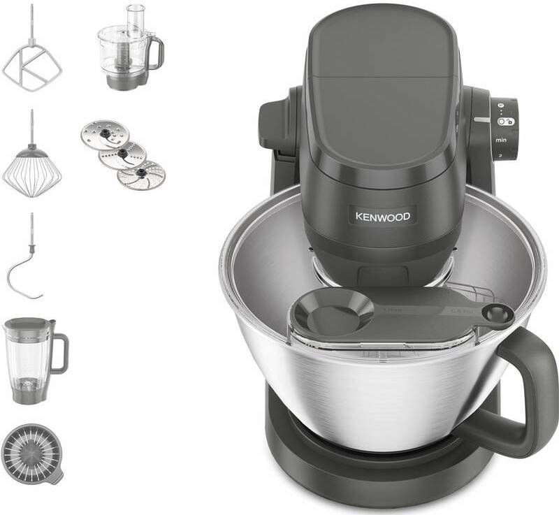 Kuchyňský robot Kenwood Multi Tasker s příslušenstvím.