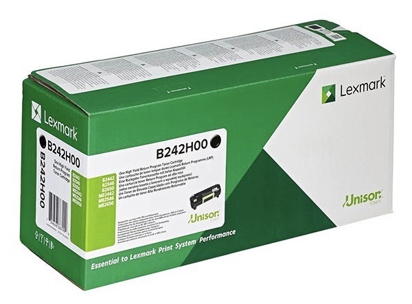 Toner Lexmark B242H00, 6000 stran, pro B2442dw, B2546dn, B2546dw, B2650dn, B2650dw černý