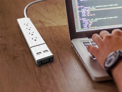 Kabel prodlužovací Powercube PowerStrip Modular Switch 1,5 m + USB modul + Rail bílý Kabel prodlužovací Powercube PowerStrip Modular Switch 1,5 m + USB modul + Rail bílý