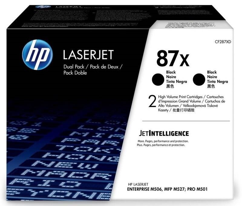 Toner HP 87X, 2x 18 000 stran, 2-pack černý