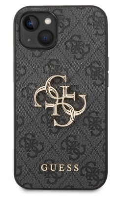 Kryt na mobil Guess 4G Metal Logo na Apple iPhone 14 šedý