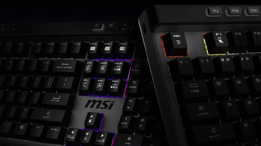 Klávesnice MSI Strike Pro Wireless Silent, CZ layout černá Detail přívětivého rozložení kláves na MSI Strike Pro Wireless Silent