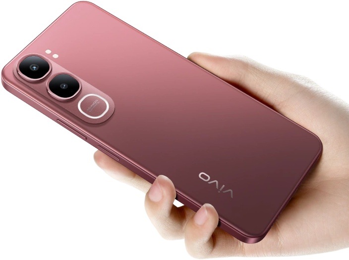 Mobilní telefon vivo Y21d 4 GB / 128 GB zelený Ruka svírající smartphone Y21d