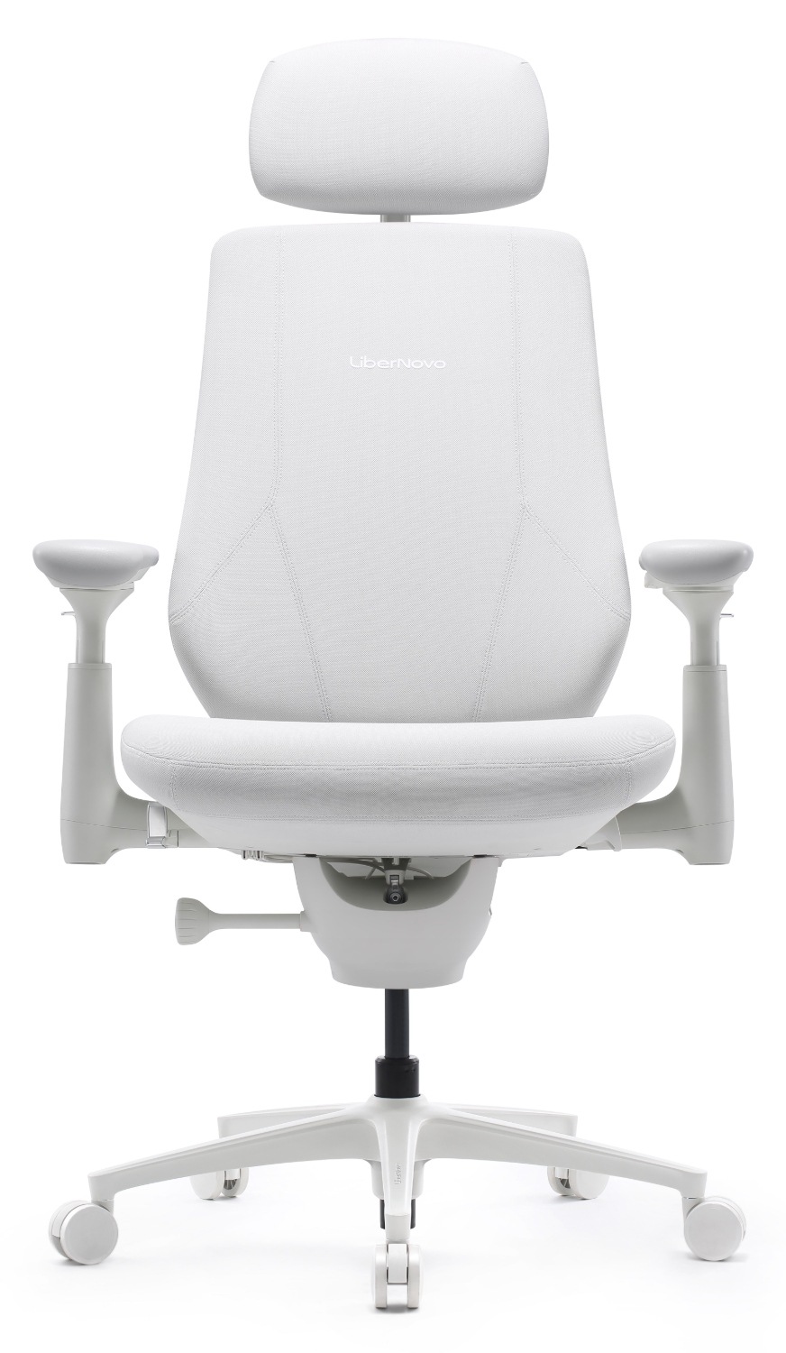 Ergonomická židle LiberNovo Maxis Airflow Glacier 52 cm přední pohled s područkami
