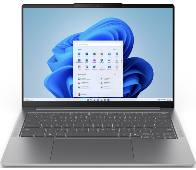 Notebook Lenovo IdeaPad Pro 5 14IAH10 šedý Šedý notebook Lenovo IdeaPad Pro 5 14IAH10 s 14″ displejem, klávesnicí a touchpadem