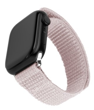 Řemínek FIXED Nylon Sporty Strap na Apple Watch 38/40/41mm růžový