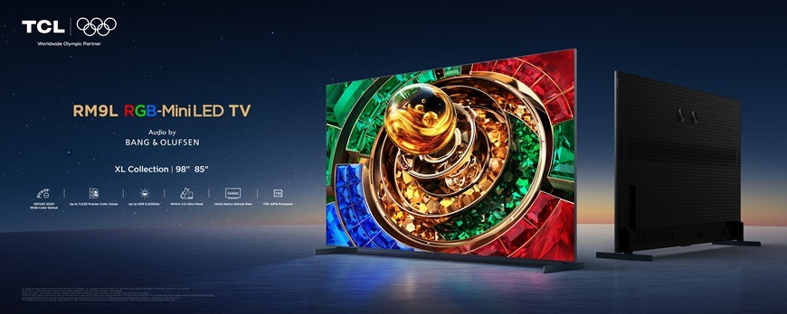 Televize TCL 85RM9L Televize TCL 85RM9L s RGB Mini LED technologií a zvukem Bang & Olufsen přináší mimořádně živý obraz, vysoký jas a prémiový audiovizuální zážitek pro náročné domácí kino.
