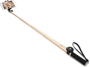 Selfie tyč GoGEN 4 teleskopická, bluetooth zlatá