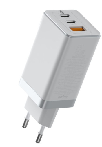 Nabíječka do sítě Baseus GaN2 Pro Quick Charger, 2x USB-C, 1x USB, QC 4+, 65W + USB-C kabel 1m bílá Nabíječka do sítě Baseus GaN2 Pro Quick Charger, 2x USB-C, 1x USB, QC 4+, 65W + USB-C kabel 1m bílá