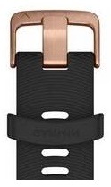 Řemínek Garmin Quick Release 20mm, silikonový černý, růžovozlatá přezka