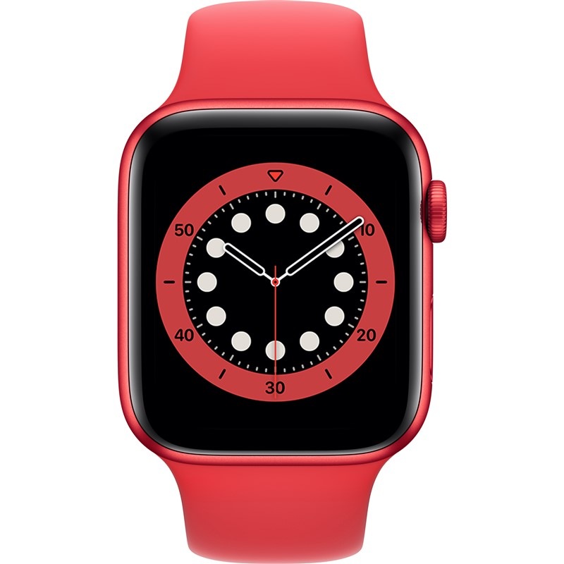 Chytré hodinky Apple Watch Series 6 GPS 44mm pouzdro z hliníku PRODUCT(RED) - PRODUCT(RED) sportovní náramek