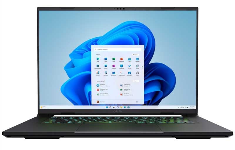 Notebook Gigabyte AERO X16 v šedé barvě. 
