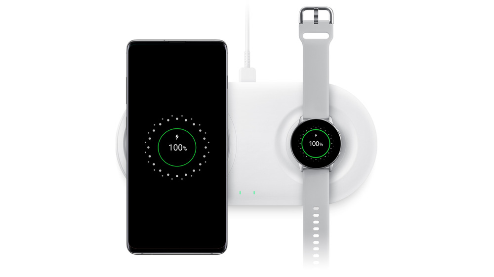 Bezdrátová nabíječka Samsung Duo Pad bílá Bezdrátová nabíječka Samsung Duo Pad bílá