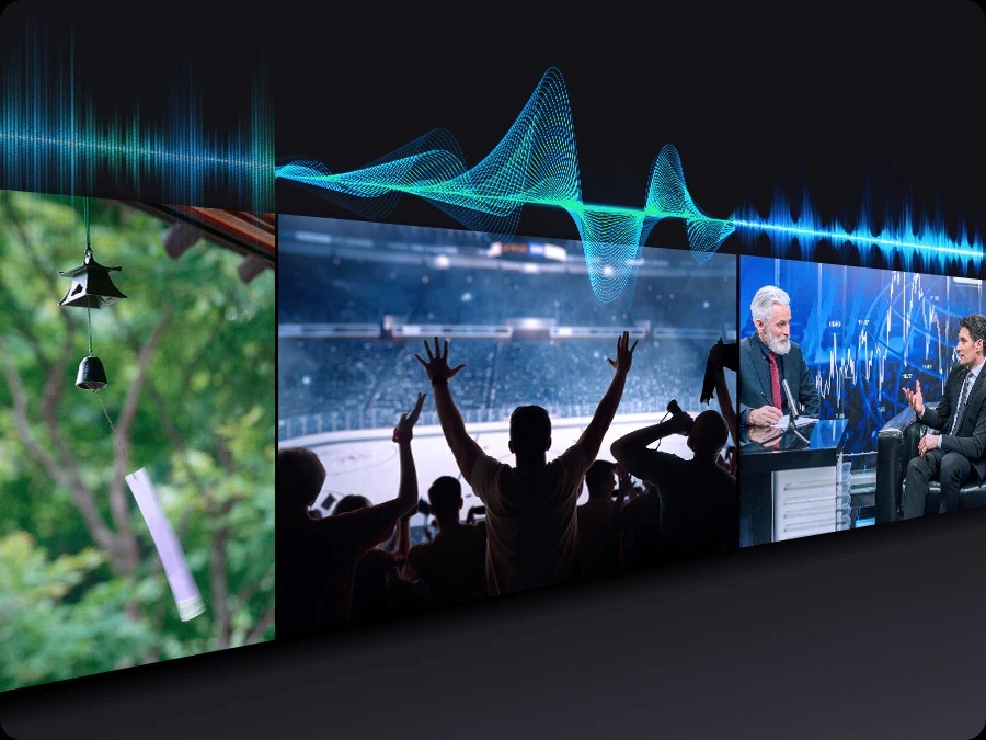 Televize Samsung QE85QN85F Adaptivní zvuk - zvuk přizpůsobující se púřehrávanému obsahu