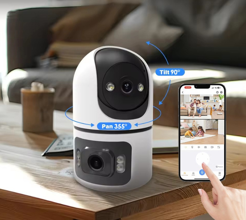IP kamera IMMAX NEO LITE SMART Security DOUBLE bílá Přehled místnosti s kamerou Immax neo lite smart