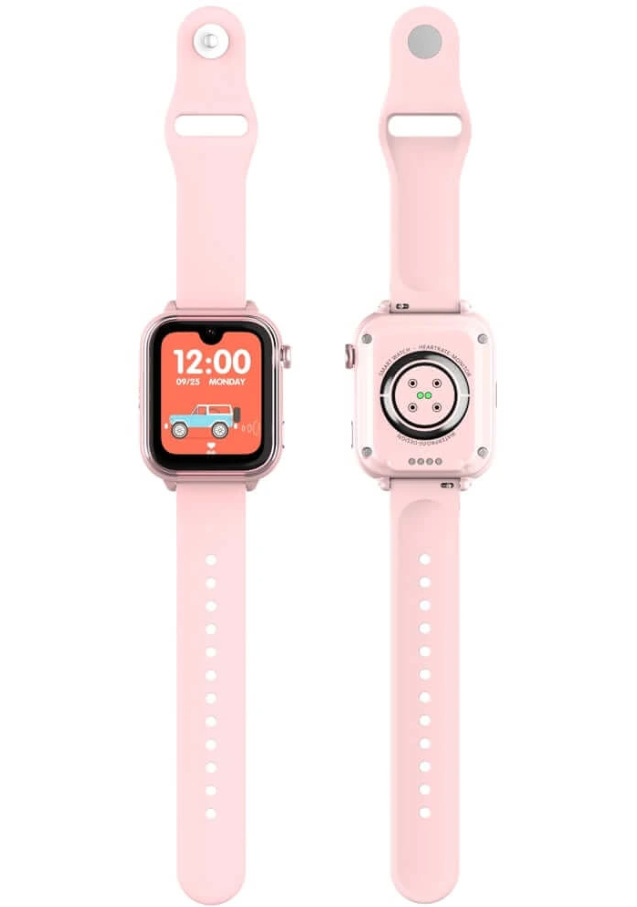 Chytré hodinky ARMODD Kidz GPS AI černé Růžové hodinky ARMODD Kidz GPS AI z obou stran