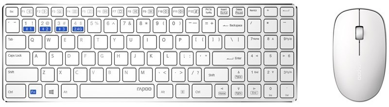 Klávesnice s myší Rapoo 9300M, CZ/SK layout bílá Klávesnice s myší Rapoo 9300M, CZ/SK layout bílá