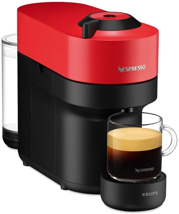 Kapslový kávovar Krups Nespresso Vertuo Pop XN920510 červený