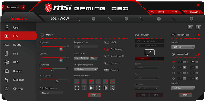 Herní monitor MSI Optix MPG341CQR Herní monitor MSI Optix MPG341CQR