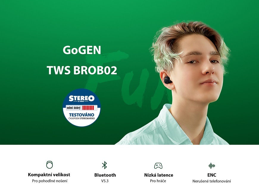Sluchátka GoGEN TWS CROWD, recenze