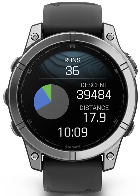 Chytré hodinky Garmin fenix E 47 mm - Stainless Steel / Graphite Silicone Band