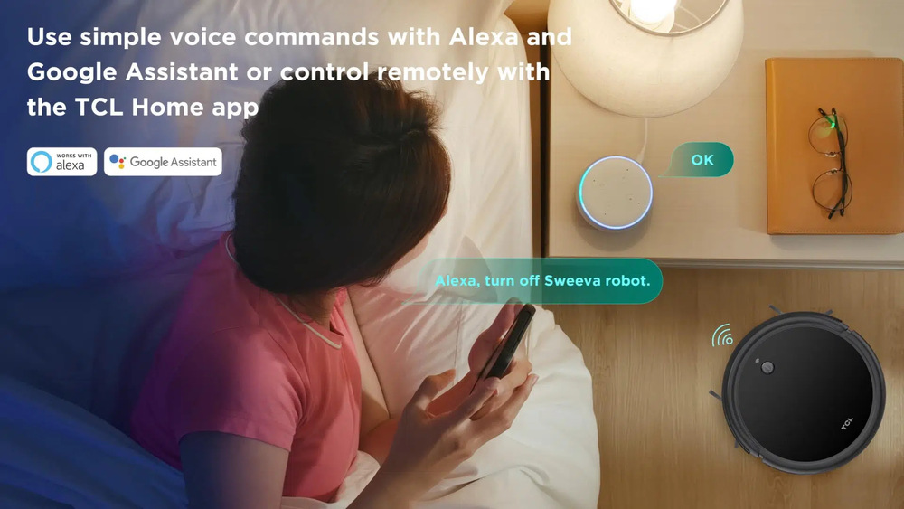 Robotický vysavač TCL Sweeva 2000, Wi-Fi