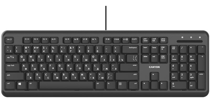 Klávesnice Canyon HKB-20, RU layout černá