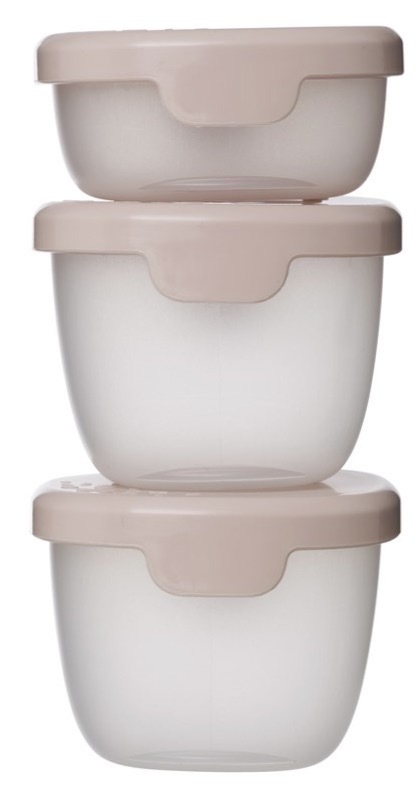 Sada potravinových dóz b.box Snack tubs 3 ks růžová