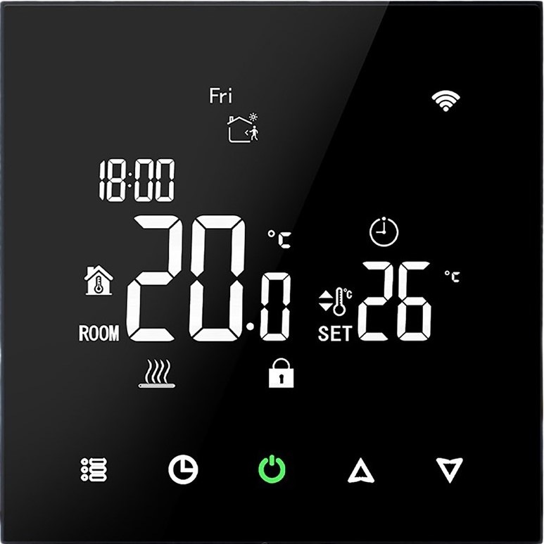 Termostat Elektrobock PT740B-EI Wi-Fi, prostorový - černý