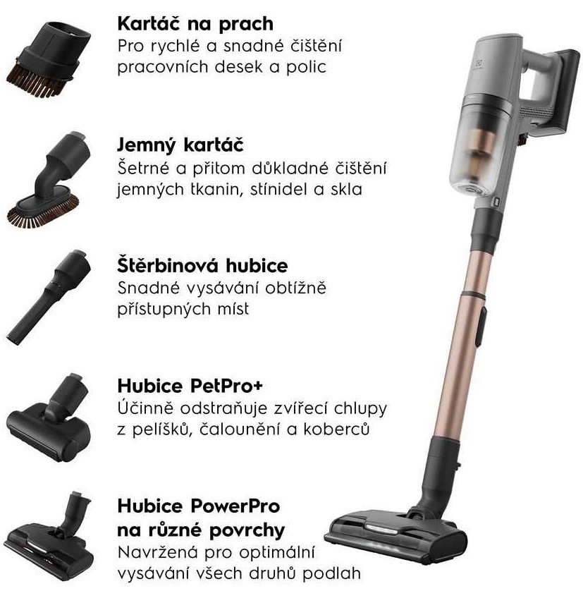 Tyčový vysavač Electrolux 800 Animal EP82AB25UG šedý Tyčový vysavač Electrolux 800 Animal EP82AB25UG šedý